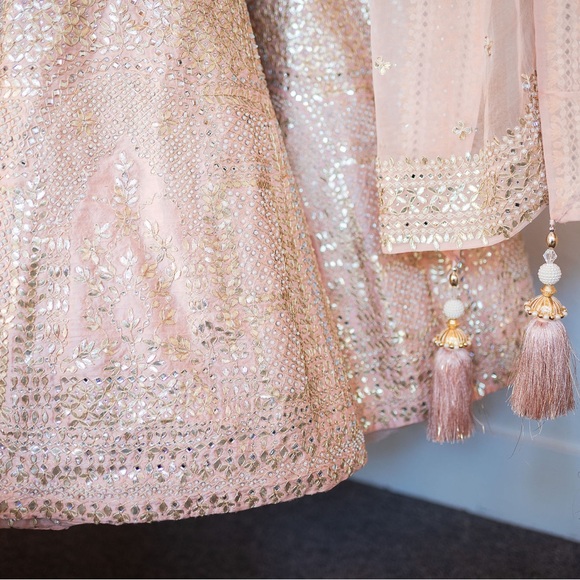 Seema Gurjal Dusty Peach Gota Patti Lehengha - Picture 8 of 11